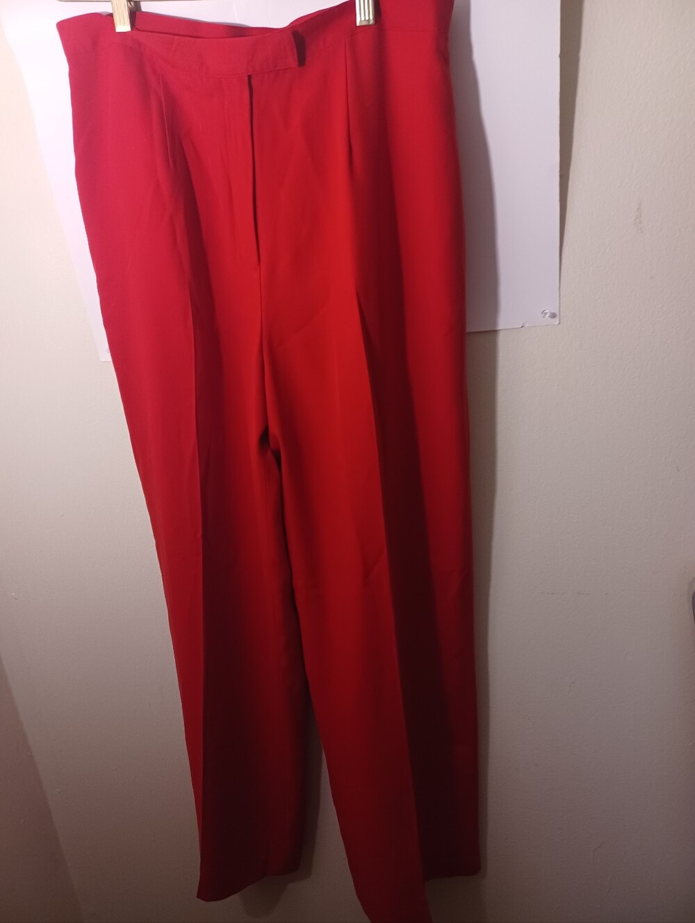 Lauren Ralph Lauren Red Silk Lined Pants Pre-owned Size 16